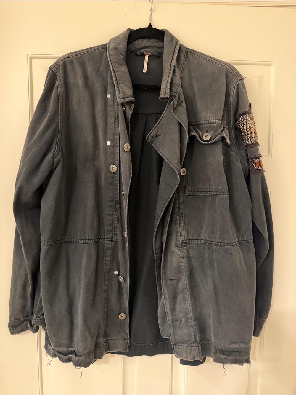 Women’s Washed Black Utility Jacket